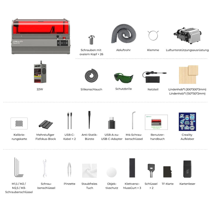 Creality Falcon2 Pro geschlossener Laser-Gravierer Laser 3ddruckboss