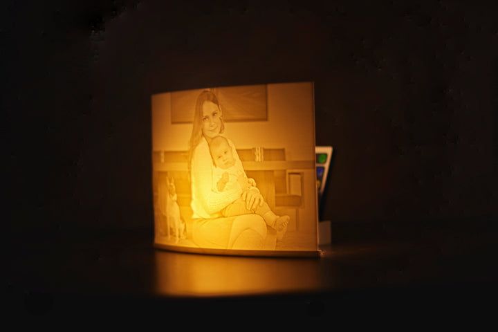 3D-Foto Lithophane inklusive Halter und Fernbedienung