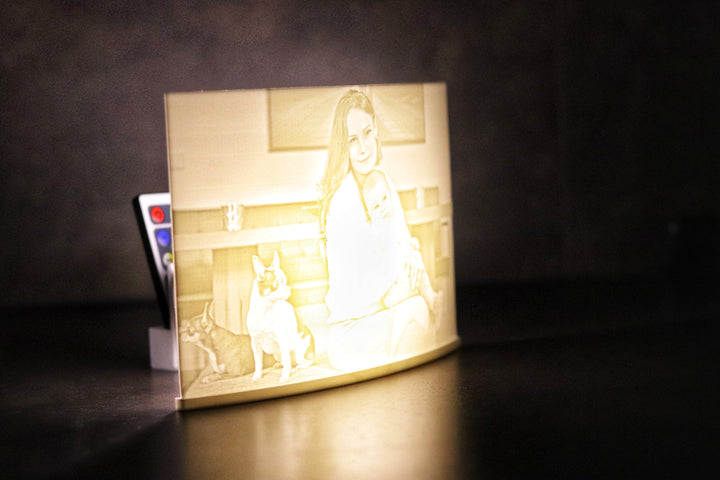 3D-Foto Lithophane inklusive Halter und Fernbedienung